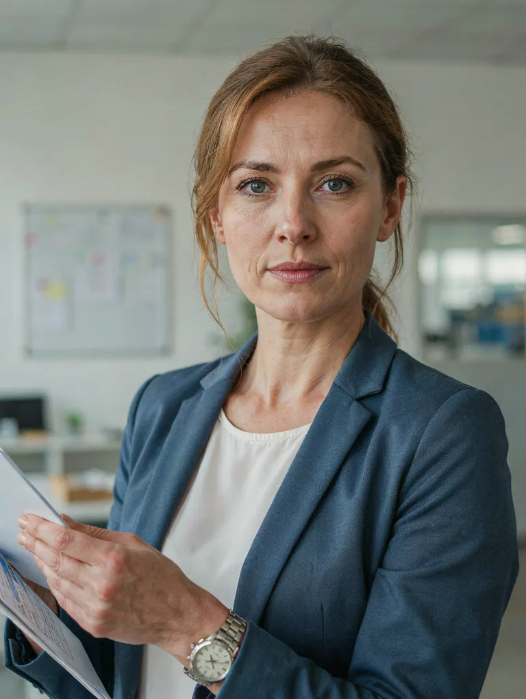 Portrait der synthetischen Persona Bettina Feldhofer