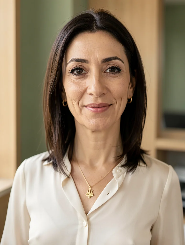 Portrait der synthetischen Persona Leila Hosseini
