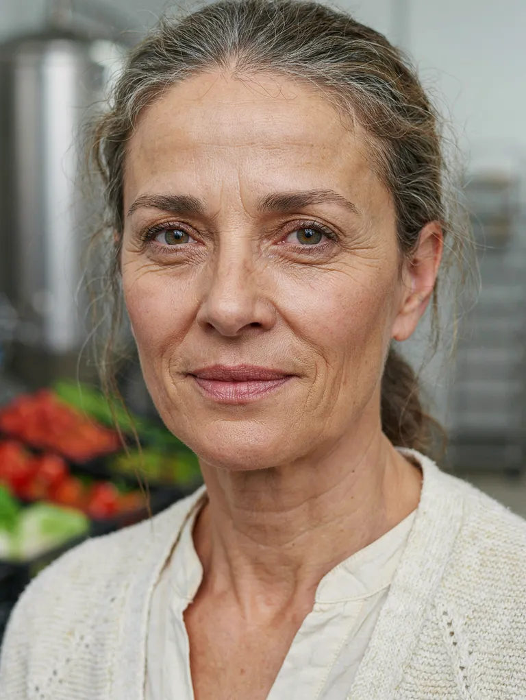 Portrait der synthetischen Persona Notburga Trummer