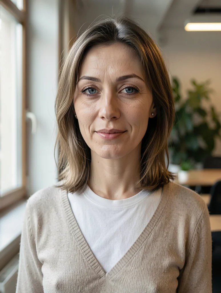 Portrait der synthetischen Persona Olena Kovalenko