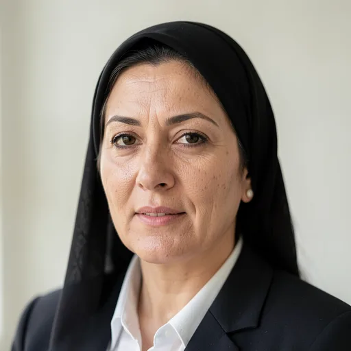 Portrait der synthetischen Persona Sarah Al-Hassan