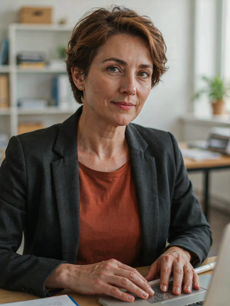 Portrait der synthetischen Persona Sonja Aichholzer